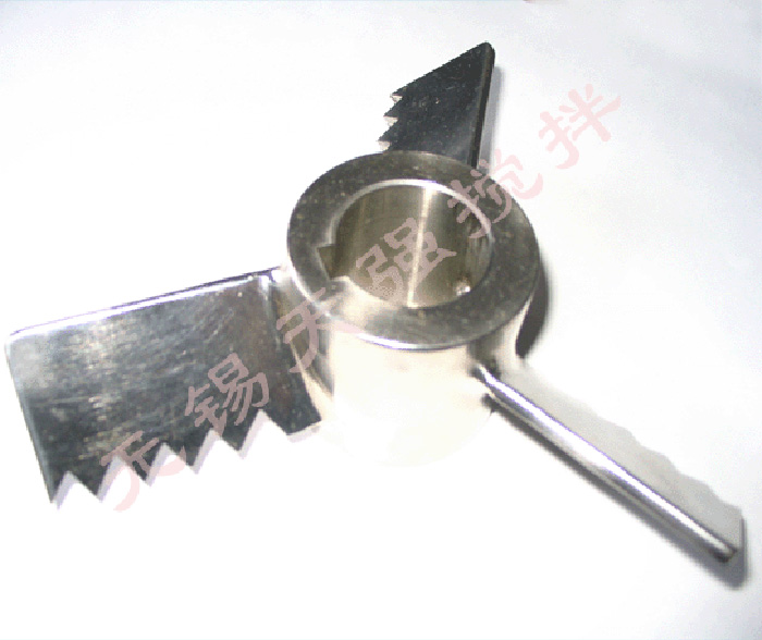 三叶后掠式搅拌器它适用于多种化工工程包括聚合反应悬浮聚合等能够满足液位高低变化的需求可贴底安装